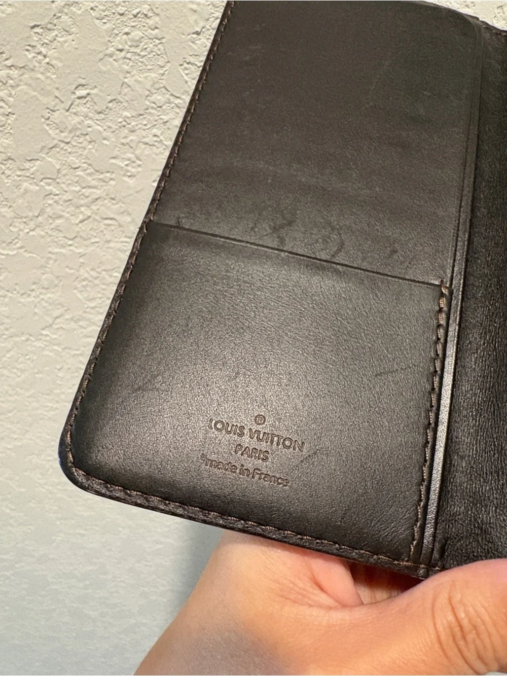 Louis Vuitton Bifold Black Leather Long Wallet
